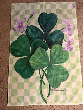 used once decorative flag approximately 23 1/2 wide by 35 length